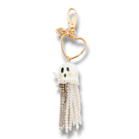 👻 NEW Betsey Johnson Ghost Bag Charm/Keychain - Picture 1 of 2